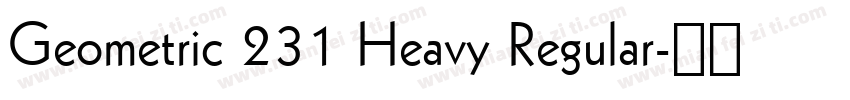 Geometric 231 Heavy Regular字体转换